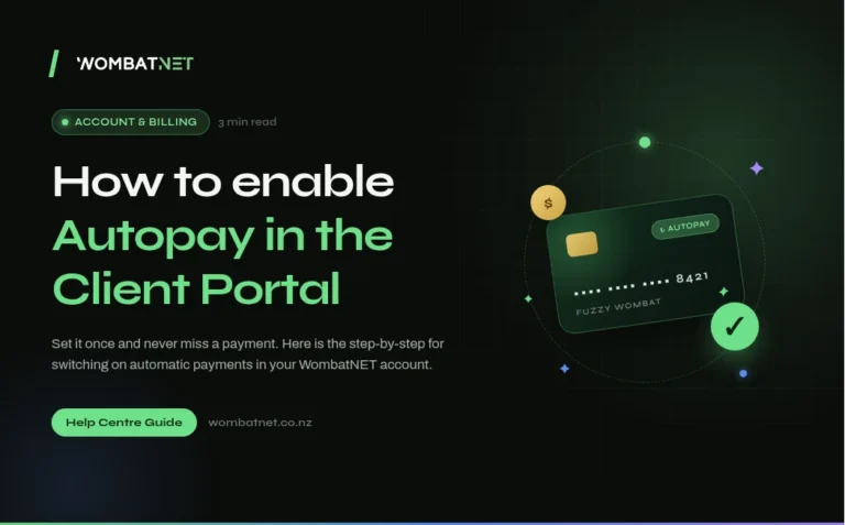 How to set up AutoPay in WombatNET client portal