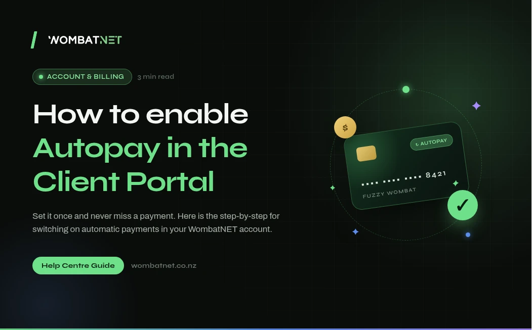 How to set up AutoPay in WombatNET client portal